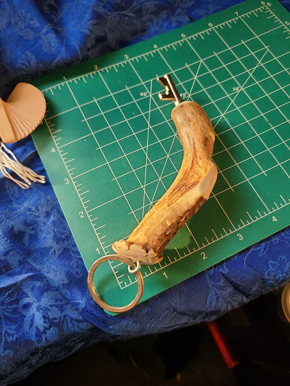 Vintage Brown Antler  Keychain Bottle Opener